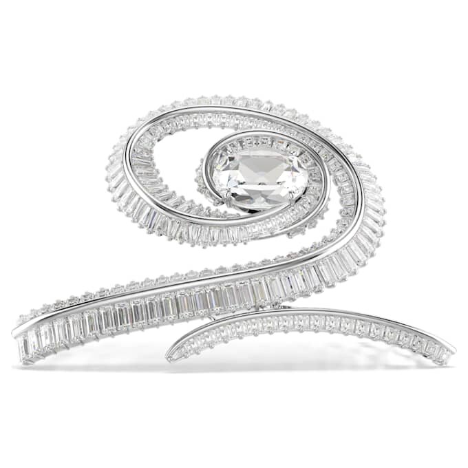 Pasador para el pelo Ariana Grande x Swarovski, corte baguette, blanco, chapado en rodio Pasador para el pelo Ariana Grande x Swarovski, corte baguette, blanco, chapado en rodio