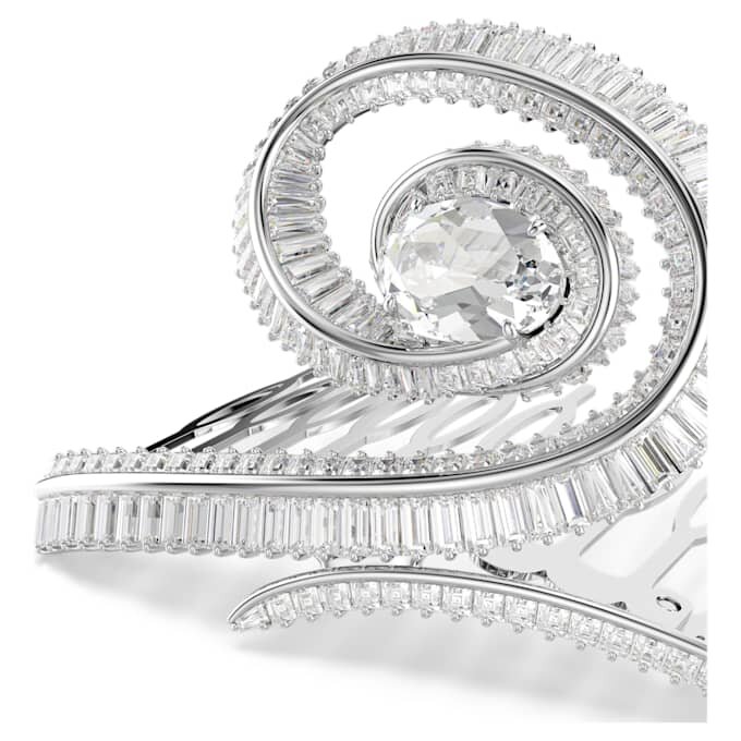 Pasador para el pelo Ariana Grande x Swarovski, corte baguette, blanco, chapado en rodio Pasador para el pelo Ariana Grande x Swarovski, corte baguette, blanco, chapado en rodio