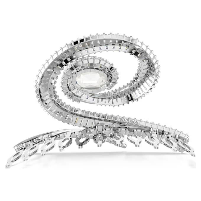 Pasador para el pelo Ariana Grande x Swarovski, corte baguette, blanco, chapado en rodio Pasador para el pelo Ariana Grande x Swarovski, corte baguette, blanco, chapado en rodio