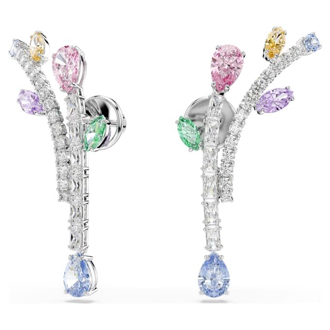 Pendientes colgantes Ariana Grande x Swarovski con cortes variados, multicolores y chapados en rodio Pendientes colgantes Ariana Grande x Swarovski con cortes variados, multicolores y chapados en rodio