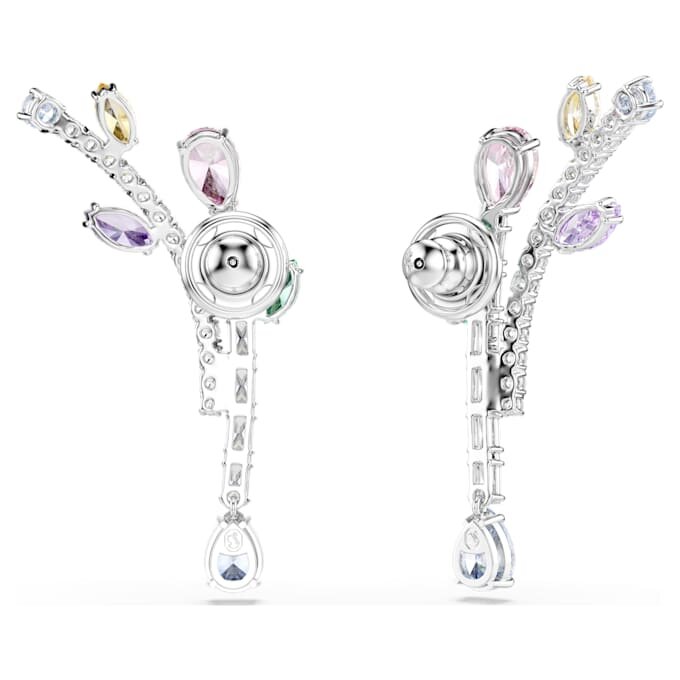 Pendientes colgantes Ariana Grande x Swarovski con cortes variados, multicolores y chapados en rodio Pendientes colgantes Ariana Grande x Swarovski con cortes variados, multicolores y chapados en rodio