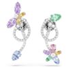 Pendientes colgantes Ariana Grande x Swarovski con «ear jacket» y cortes variados: libélula, flor, multicolor, chapados en rodio Pendientes colgantes Ariana Grande x Swarovski con «ear jacket» y cortes variados: libélula, flor, multicolor, chapados en rodio