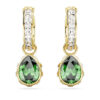 Pendientes colgantes Chroma con corte en pera, verdes, chapados en tono dorado Pendientes colgantes Chroma con corte en pera, verdes, chapados en tono dorado