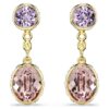 Pendientes colgantes Chroma con cortes variados, multicolores, chapados en tono dorado Pendientes colgantes Chroma con cortes variados, multicolores, chapados en tono dorado