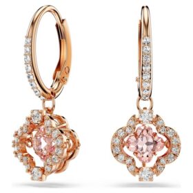 Pendientes colgantes «Clover» de Una, rosa, chapados en tono oro rosa