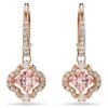 Pendientes colgantes «Clover» de Una, rosa, chapados en tono oro rosa Pendientes colgantes «Clover» de Una, rosa, chapados en tono oro rosa