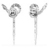 Pendientes colgantes con forma de serpiente de cortes variados, Año de la Serpiente, blancos, chapados en rodio Pendientes colgantes con forma de serpiente de cortes variados, Año de la Serpiente, blancos, chapados en rodio