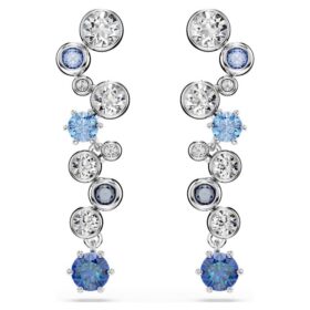 Pendientes colgantes Constella con cortes variados, azules, chapados en rodio