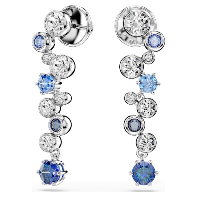 Pendientes colgantes Constella con cortes variados, azules, chapados en rodio Pendientes colgantes Constella con cortes variados, azules, chapados en rodio
