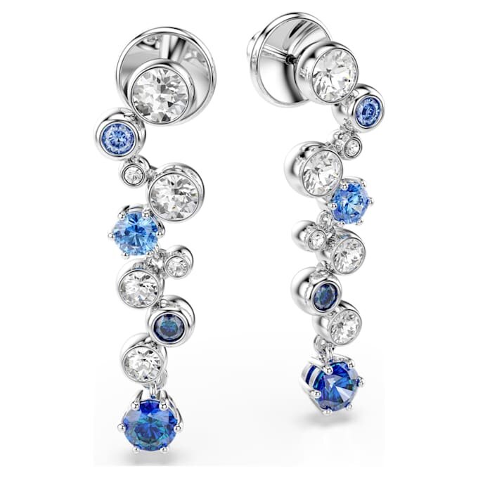 Pendientes colgantes Constella con cortes variados, azules, chapados en rodio Pendientes colgantes Constella con cortes variados, azules, chapados en rodio