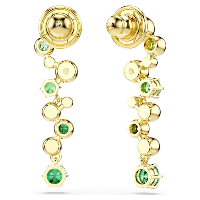 Pendientes colgantes Constella con cortes variados, verdes, chapados en tono dorado Pendientes colgantes Constella con cortes variados, verdes, chapados en tono dorado