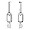 Pendientes colgantes Constella de corte redondo, blancos, chapados en rodio Pendientes colgantes Constella de corte redondo, blancos, chapados en rodio