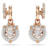 Pendientes colgantes de dragón y fénix con garra de dragón, blancos, chapados en tono oro rosa Pendientes colgantes de dragón y fénix con garra de dragón, blancos, chapados en tono oro rosa