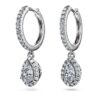 Pendientes colgantes «Eternity» con diamantes cultivados en laboratorio, 1,25 quilates en total, forma de pera, oro blanco de 14 quilates Pendientes colgantes «Eternity» con diamantes cultivados en laboratorio, 1,25 quilates en total, forma de pera, oro blanco de 14 quilates