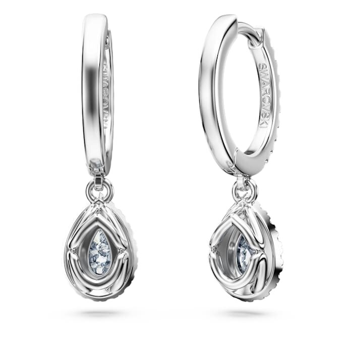 Pendientes colgantes «Eternity» con diamantes cultivados en laboratorio, 1,25 quilates en total, forma de pera, oro blanco de 14 quilates Pendientes colgantes «Eternity» con diamantes cultivados en laboratorio, 1,25 quilates en total, forma de pera, oro blanco de 14 quilates