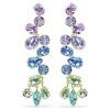 Pendientes colgantes Gema con cortes variados, estilo candelabro, largos, multicolores, chapados en tono dorado Pendientes colgantes Gema con cortes variados, estilo candelabro, largos, multicolores, chapados en tono dorado