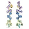 Pendientes colgantes Gema con cortes variados, estilo candelabro, largos, multicolores, chapados en tono dorado Pendientes colgantes Gema con cortes variados, estilo candelabro, largos, multicolores, chapados en tono dorado