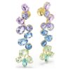 Pendientes colgantes Gema con cortes variados, estilo candelabro, largos, multicolores, chapados en tono dorado Pendientes colgantes Gema con cortes variados, estilo candelabro, largos, multicolores, chapados en tono dorado