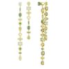 Pendientes colgantes Gema: diseño asimétrico, cortes variados, extralargos, verdes, chapados en tono dorado Pendientes colgantes Gema: diseño asimétrico, cortes variados, extralargos, verdes, chapados en tono dorado