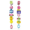 Pendientes colgantes Gema: diseño asimétrico, cortes variados, largos, multicolores, chapados en rodio Pendientes colgantes Gema: diseño asimétrico, cortes variados, largos, multicolores, chapados en rodio