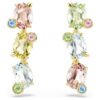 Pendientes colgantes Gema: diseño asimétrico, cortes variados, multicolores, chapados en tono dorado Pendientes colgantes Gema: diseño asimétrico, cortes variados, multicolores, chapados en tono dorado