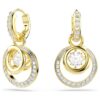 Pendientes colgantes Hyperbola de corte redondo, blancos, chapados en tono dorado Pendientes colgantes Hyperbola de corte redondo, blancos, chapados en tono dorado