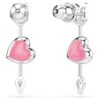 Pendientes colgantes Idyllia con cortes variados, corazón con flecha, blancos, chapados en rodio Pendientes colgantes Idyllia con cortes variados, corazón con flecha, blancos, chapados en rodio