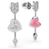 Pendientes colgantes Idyllia con cortes variados, corazón con flecha, blancos, chapados en rodio Pendientes colgantes Idyllia con cortes variados, corazón con flecha, blancos, chapados en rodio