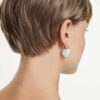 Pendientes colgantes Idyllia con cortes variados, forma de corazón, blancos, chapados en tono dorado Pendientes colgantes Idyllia con cortes variados, forma de corazón, blancos, chapados en tono dorado