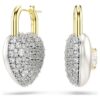 Pendientes colgantes Idyllia con cortes variados, forma de corazón, blancos, chapados en tono dorado Pendientes colgantes Idyllia con cortes variados, forma de corazón, blancos, chapados en tono dorado