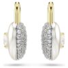 Pendientes colgantes Idyllia con cortes variados, forma de corazón, blancos, chapados en tono dorado Pendientes colgantes Idyllia con cortes variados, forma de corazón, blancos, chapados en tono dorado