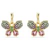 Pendientes colgantes Idyllia con cortes variados, pavé, mariposa, multicolor, chapado en tono dorado Pendientes colgantes Idyllia con cortes variados, pavé, mariposa, multicolor, chapado en tono dorado