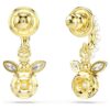 Pendientes colgantes Idyllia con perlas de cristal, cortes variados, abeja, multicolores, chapados en tono dorado Pendientes colgantes Idyllia con perlas de cristal, cortes variados, abeja, multicolores, chapados en tono dorado