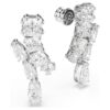 Pendientes colgantes Matrix con cortes variados, blancos, chapados en rodio Pendientes colgantes Matrix con cortes variados, blancos, chapados en rodio