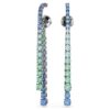 Pendientes colgantes Matrix con degradado de cortes redondos, multicolores, chapados en rutenio Pendientes colgantes Matrix con degradado de cortes redondos, multicolores, chapados en rutenio