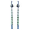 Pendientes colgantes Matrix con degradado de cortes redondos, multicolores, chapados en rutenio Pendientes colgantes Matrix con degradado de cortes redondos, multicolores, chapados en rutenio