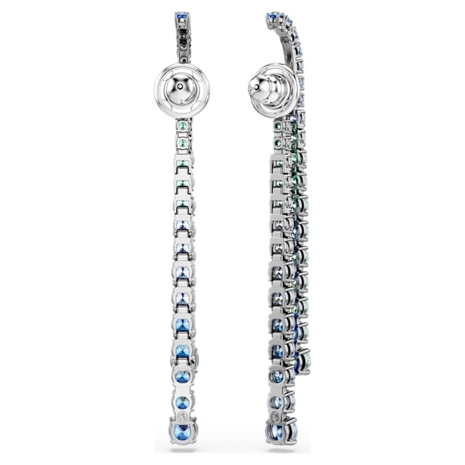 Pendientes colgantes Matrix con degradado de cortes redondos, multicolores, chapados en rutenio Pendientes colgantes Matrix con degradado de cortes redondos, multicolores, chapados en rutenio