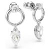 Pendientes colgantes Mesmera con cortes variados, blancos, chapados en rodio Pendientes colgantes Mesmera con cortes variados, blancos, chapados en rodio