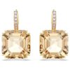 Pendientes colgantes Millenia con cortes mixtos, color caramelo, chapados en tono dorado Pendientes colgantes Millenia con cortes mixtos, color caramelo, chapados en tono dorado