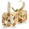 Pendientes colgantes Millenia con cortes mixtos, color caramelo, chapados en tono dorado Pendientes colgantes Millenia con cortes mixtos, color caramelo, chapados en tono dorado
