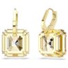 Pendientes colgantes Millenia con cortes mixtos, color caramelo, chapados en tono dorado Pendientes colgantes Millenia con cortes mixtos, color caramelo, chapados en tono dorado