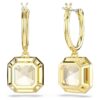 Pendientes colgantes Millenia de corte cuadrado, color caramelo, chapados en tono dorado Pendientes colgantes Millenia de corte cuadrado, color caramelo, chapados en tono dorado