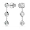 Pendientes colgantes octogonales con diamantes cultivados en laboratorio, 0,6 ct en total, forma redonda, plata de ley Pendientes colgantes octogonales con diamantes cultivados en laboratorio, 0,6 ct en total, forma redonda, plata de ley