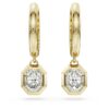 Pendientes colgantes octogonales con diamantes cultivados en laboratorio, 1,0 ct en total, forma octogonal, oro amarillo de 14K Pendientes colgantes octogonales con diamantes cultivados en laboratorio, 1,0 ct en total, forma octogonal, oro amarillo de 14K