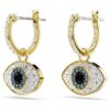 Pendientes colgantes Symbolica «Ojo del mal», azules, chapados en tono dorado Pendientes colgantes Symbolica «Ojo del mal», azules, chapados en tono dorado