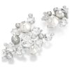 Pendientes Constella con perla de cristal, corte redondo, blancos, chapados en rodio Pendientes Constella con perla de cristal, corte redondo, blancos, chapados en rodio
