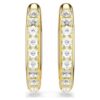 Pendientes de aro Dextera, forma octogonal, talla redonda, tamaño mediano, blancos, chapados en tono dorado Pendientes de aro Dextera, forma octogonal, talla redonda, tamaño mediano, blancos, chapados en tono dorado