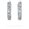 Pendientes de aro «Eternity» con diamantes cultivados en laboratorio, 0,1 quilates en total, forma redonda, pequeños, oro blanco de 14 quilates Pendientes de aro «Eternity» con diamantes cultivados en laboratorio, 0,1 quilates en total, forma redonda, pequeños, oro blanco de 14 quilates
