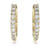 Pendientes de aro «Eternity» con diamantes cultivados en laboratorio, 0,5 ct en total, forma redonda, oro amarillo de 14K Pendientes de aro «Eternity» con diamantes cultivados en laboratorio, 0,5 ct en total, forma redonda, oro amarillo de 14K