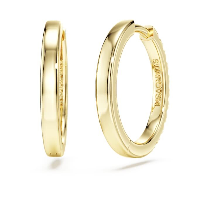 Pendientes de aro «Eternity» con diamantes cultivados en laboratorio, 0,5 ct en total, forma redonda, oro amarillo de 14K Pendientes de aro «Eternity» con diamantes cultivados en laboratorio, 0,5 ct en total, forma redonda, oro amarillo de 14K